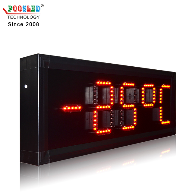 Nueva llegada, tamaño pequeño, 6 pulgadas, solo letrero de temperatura led rojo