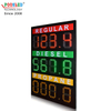 Diseño especial de 12 pulgadas, rojo, verde y ámbar, 3 líneas, 888.8, señal LED para gasolinera