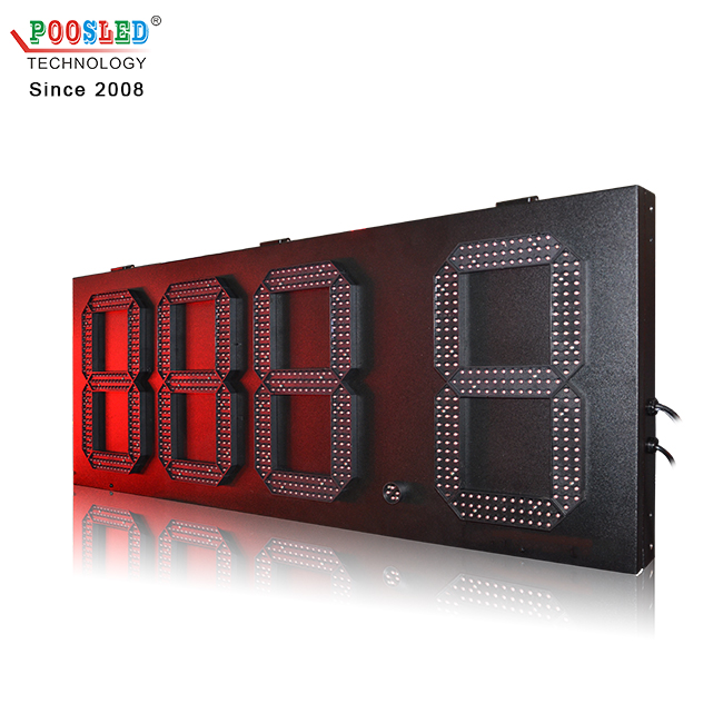 Fabricación en fábrica 12 '' Panel de gasolinera de control inalámbrico rojo único 888.8