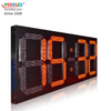 Nueva llegada 32 pulgadas al aire libre grande individual rojo led reloj hora fecha temperatura signo