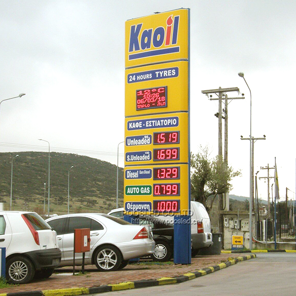 Signo de gasolinera de América
