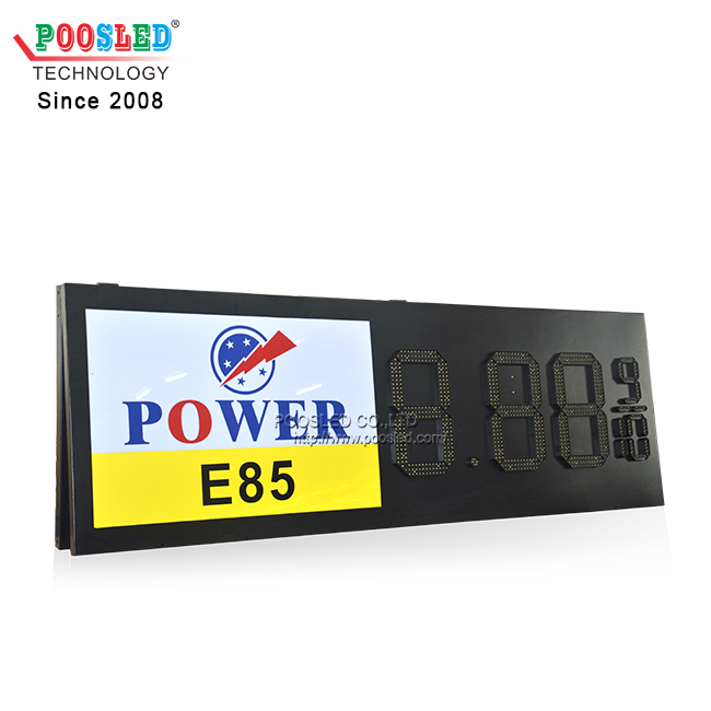 Amercian Style D15 "+ D6 " - Y-8.889 / 10 Gabinete de hierro impermeable con letrero de precio de gas LED